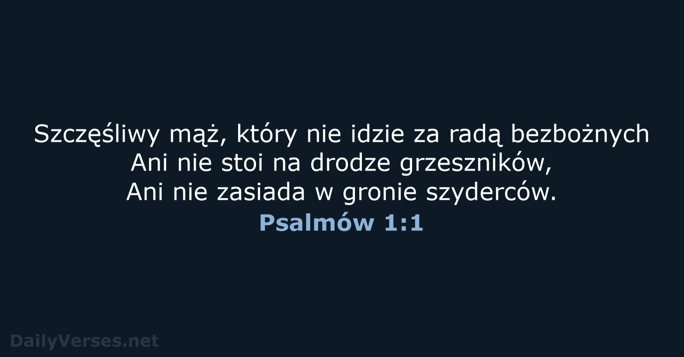 Psalmów 1:1 - BW1975