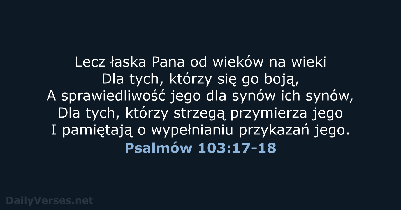 Psalmów 103:17-18 - BW1975