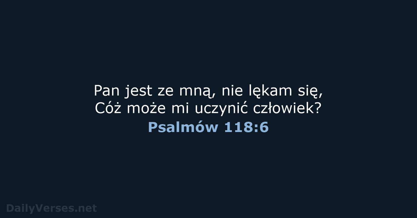 Psalmów 118:6 - BW1975