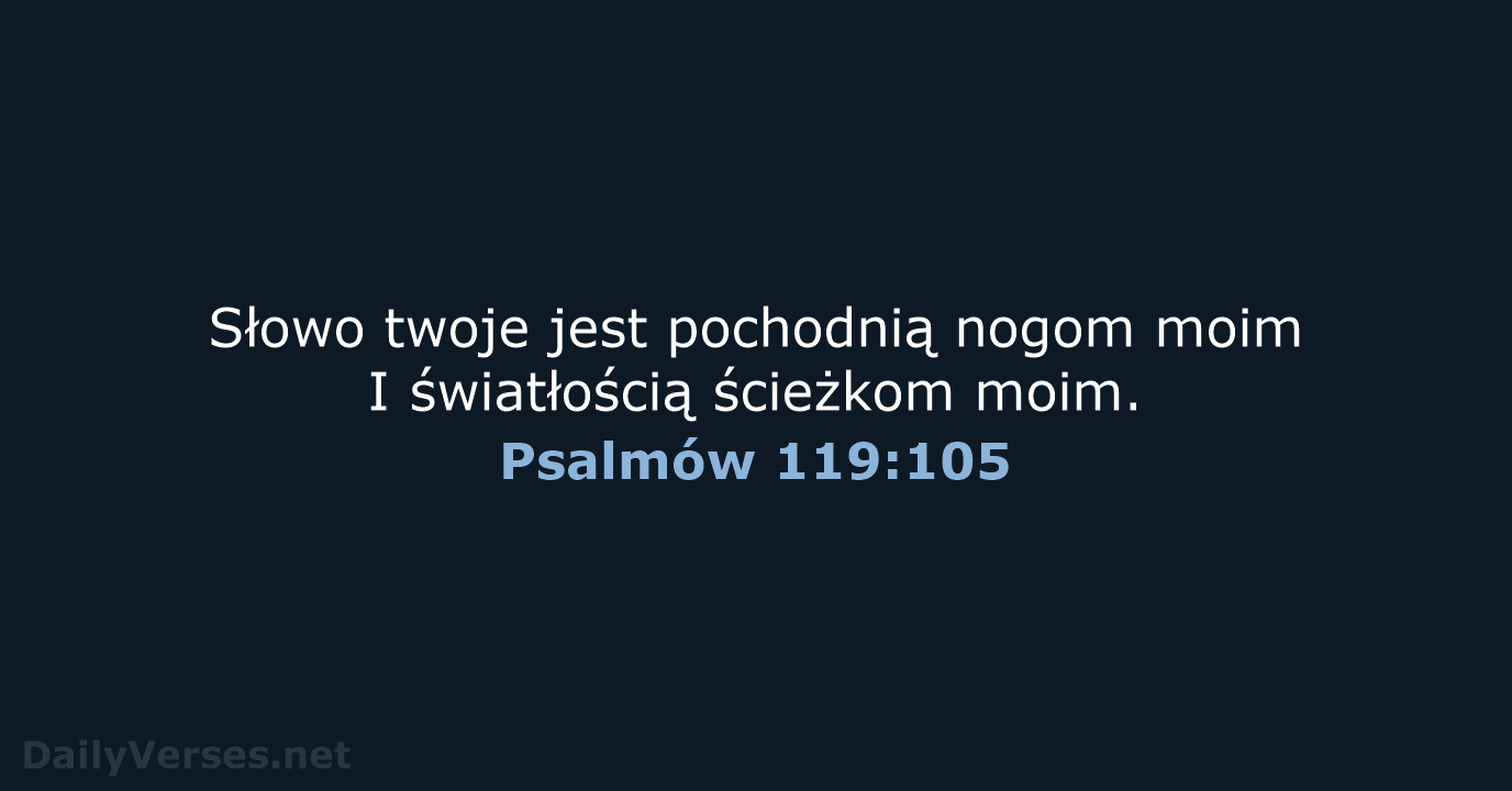 Psalmów 119:105 - BW1975