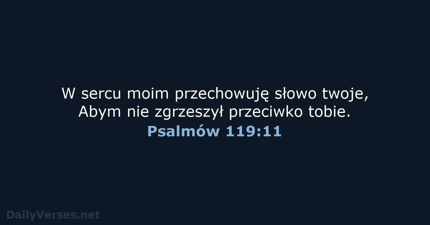 Psalmów 119:11 - BW1975