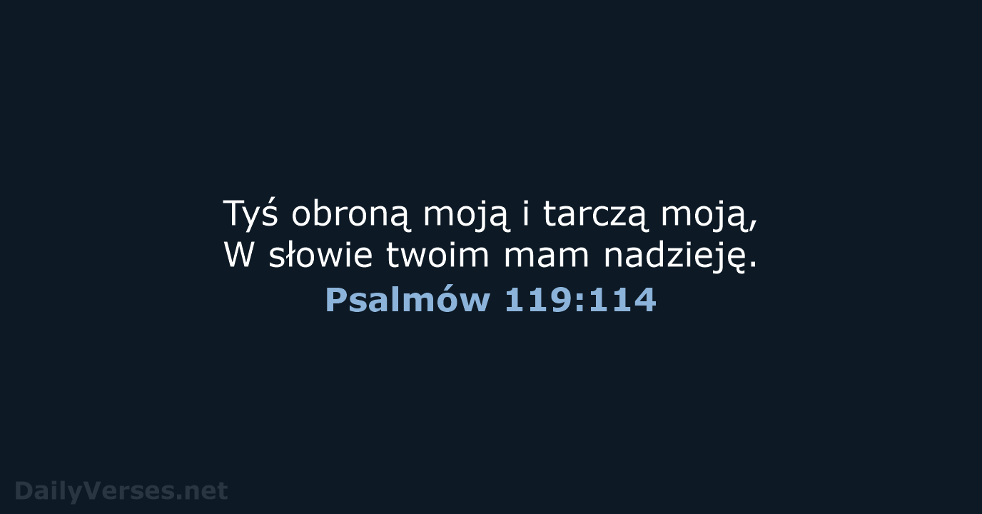 Psalmów 119:114 - BW1975