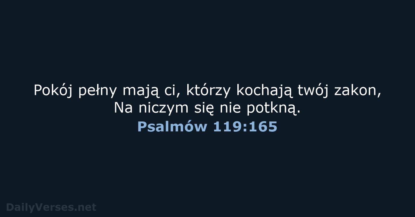 Psalmów 119:165 - BW1975