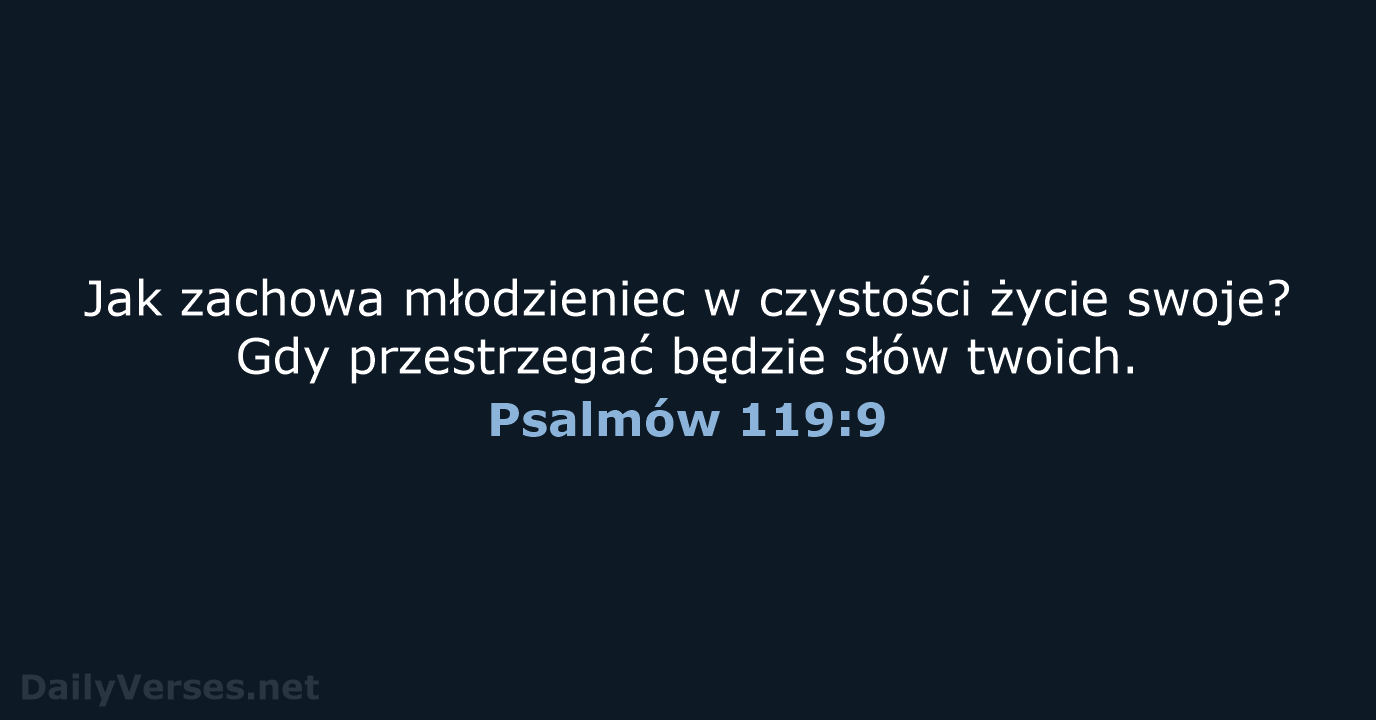 Psalmów 119:9 - BW1975