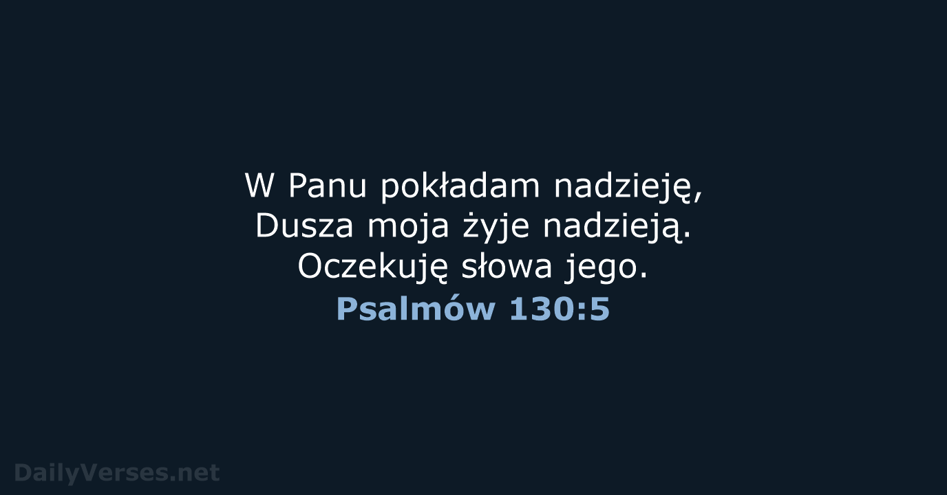 Psalmów 130:5 - BW1975