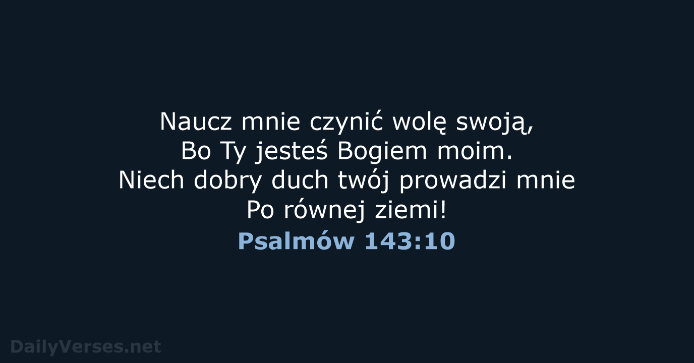 Psalmów 143:10 - BW1975