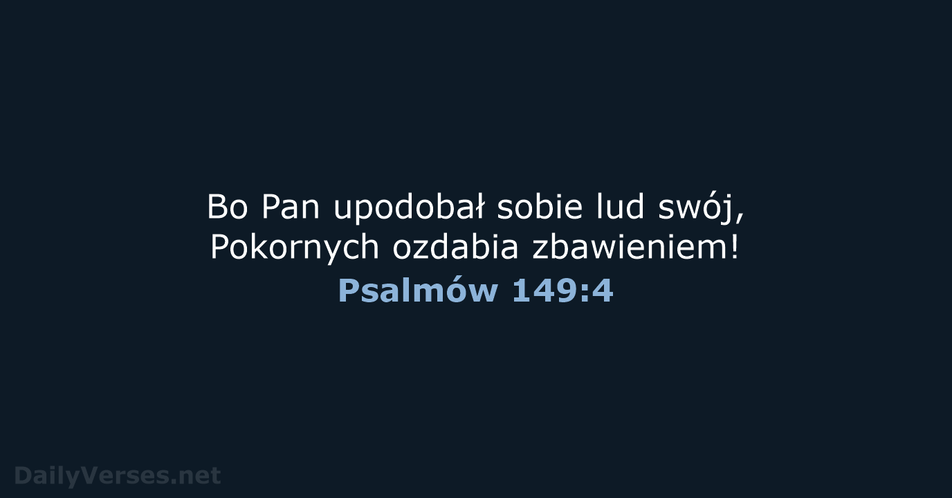 Psalmów 149:4 - BW1975