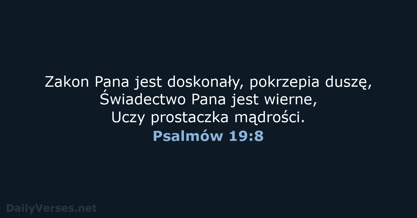 Psalmów 19:8 - BW1975