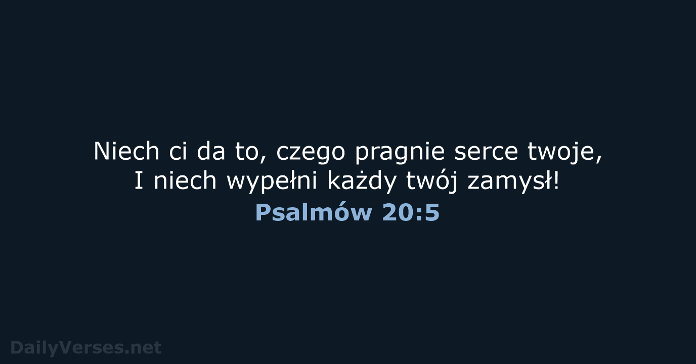 Psalmów 20:5 - BW1975