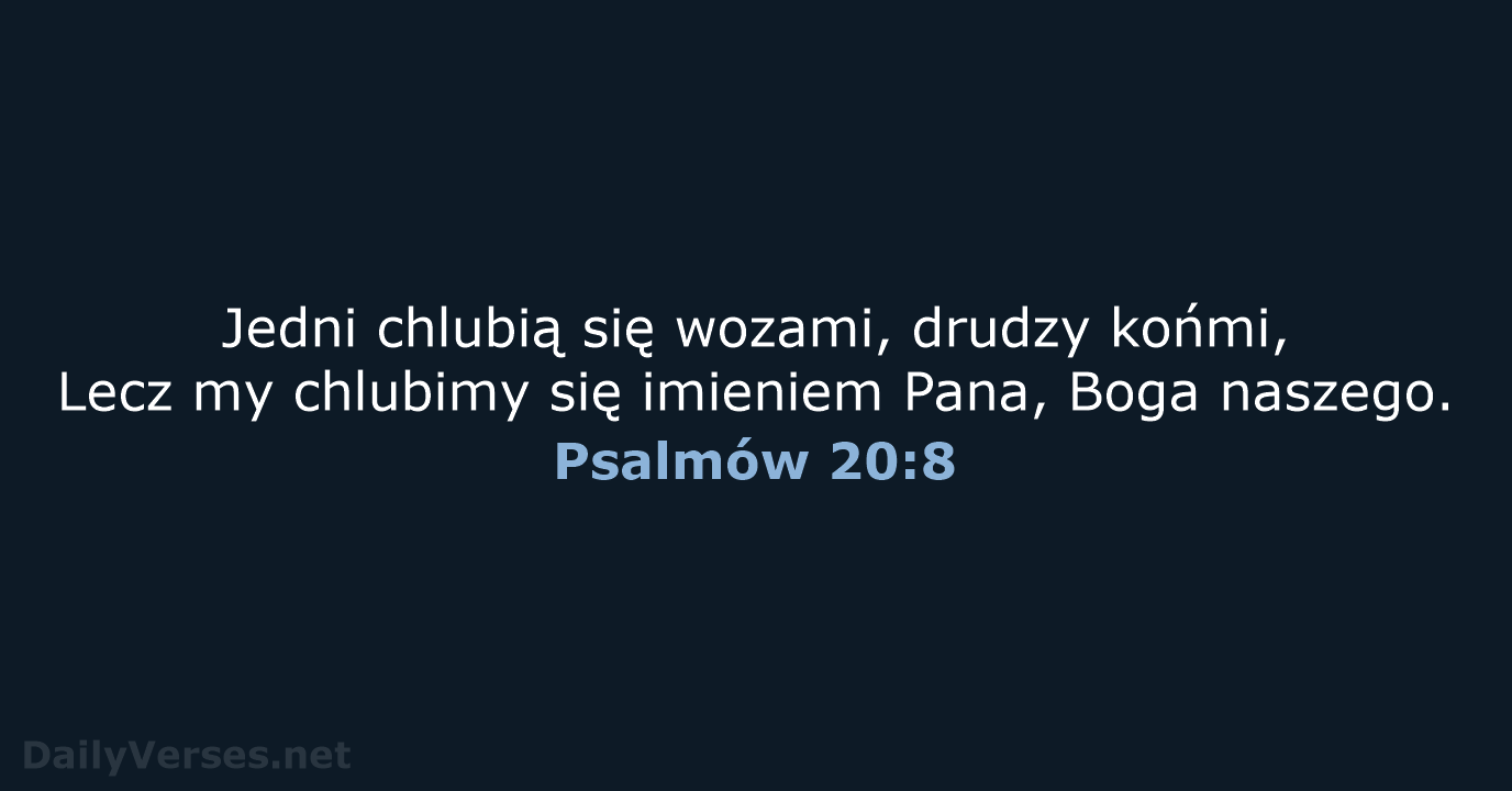 Psalmów 20:8 - BW1975