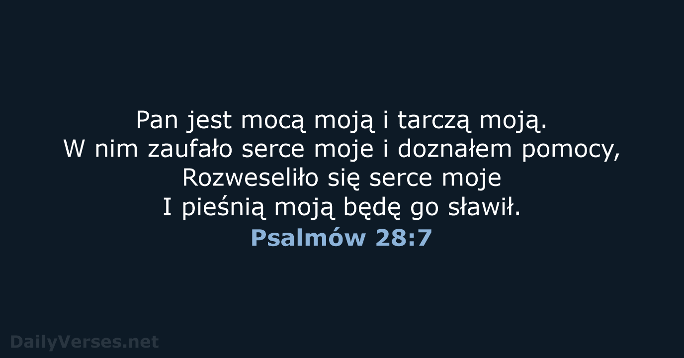 Psalmów 28:7 - BW1975