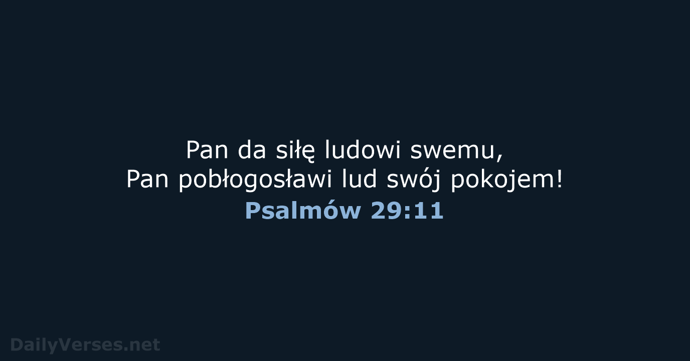 Psalmów 29:11 - BW1975