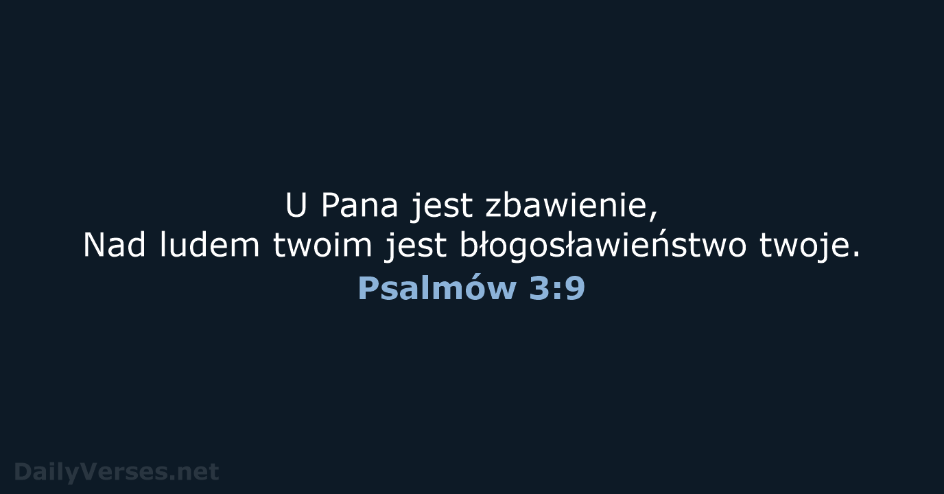 Psalmów 3:9 - BW1975