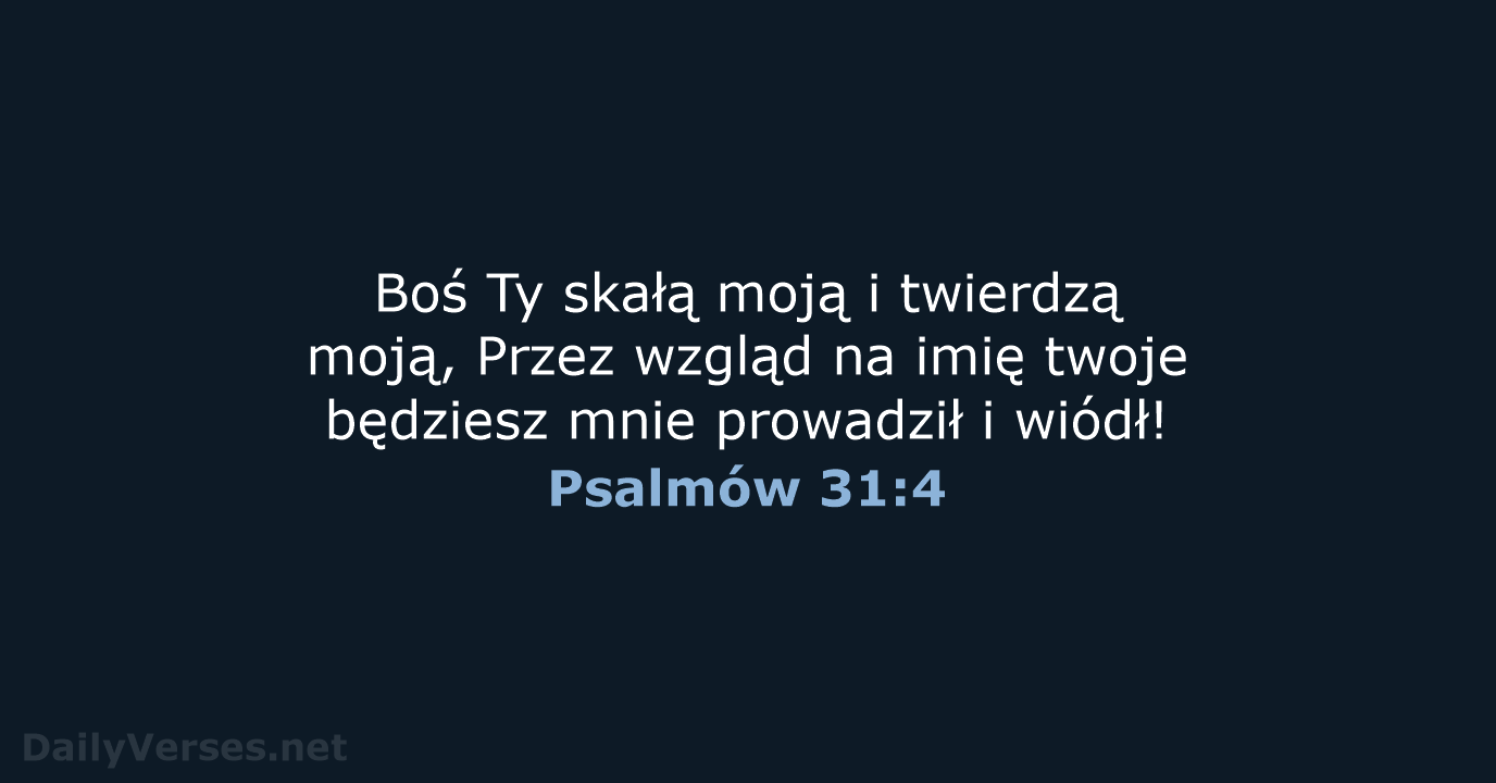 Psalmów 31:4 - BW1975