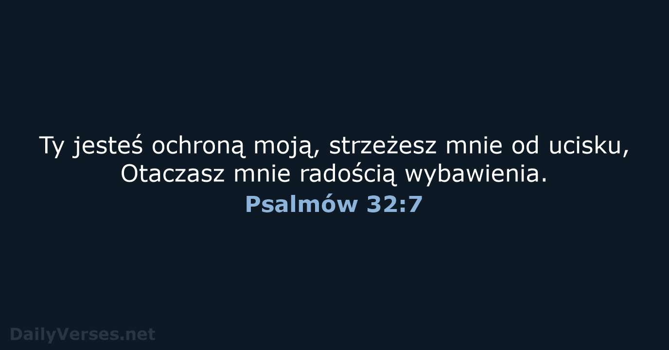 Psalmów 32:7 - BW1975