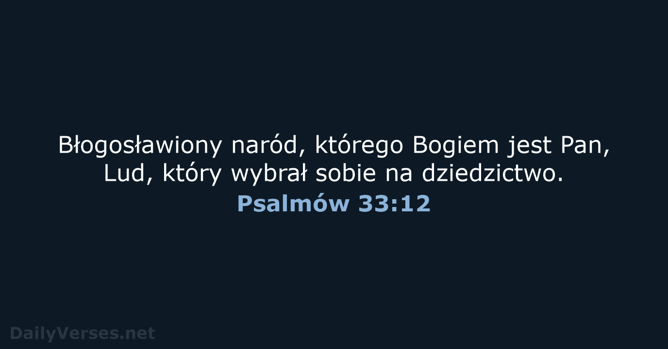 Psalmów 33:12 - BW1975