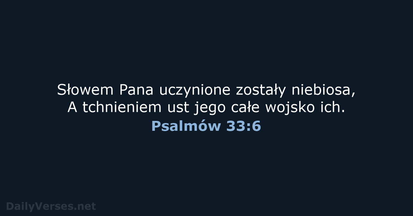 Psalmów 33:6 - BW1975