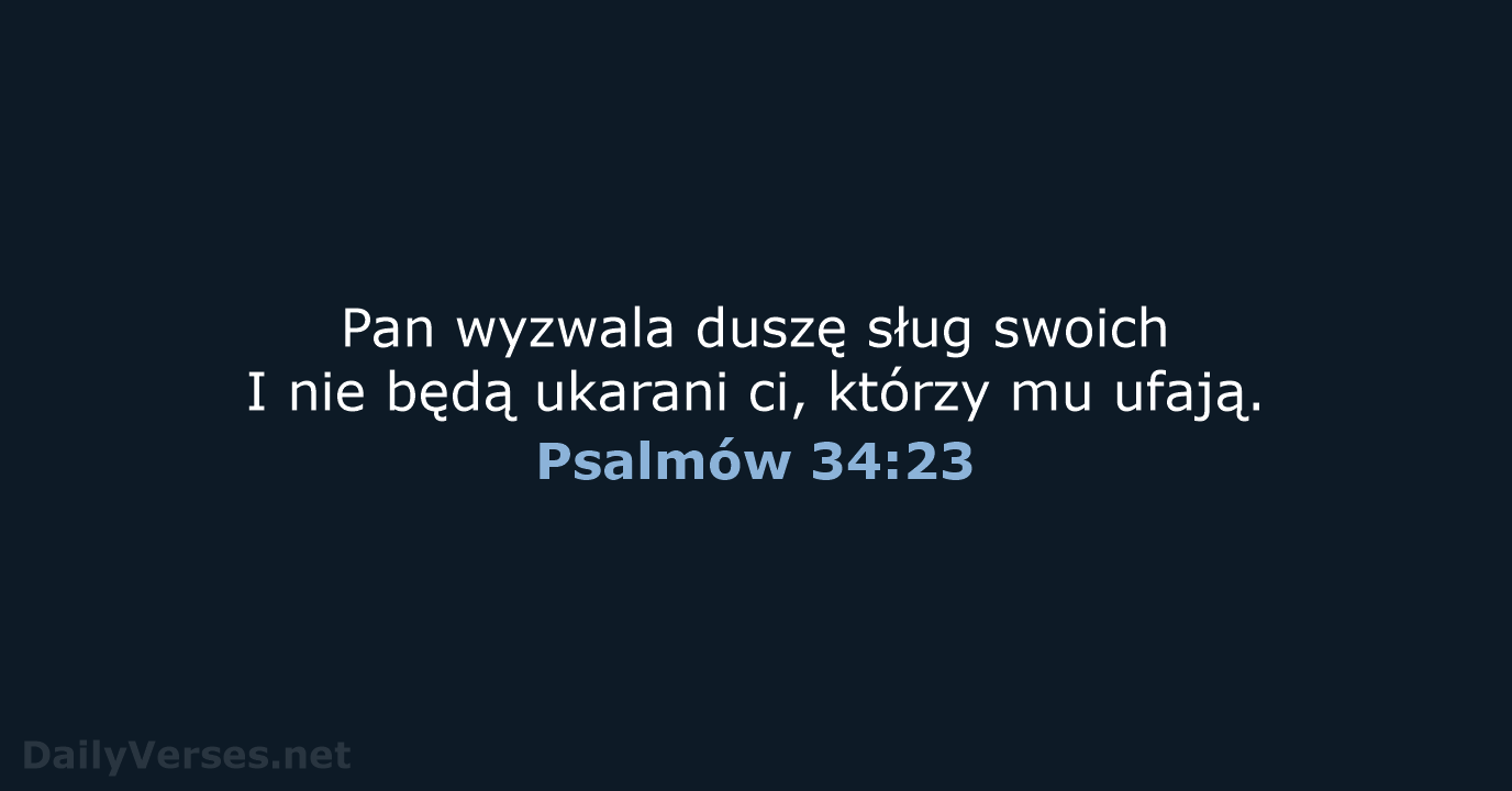 Psalmów 34:23 - BW1975