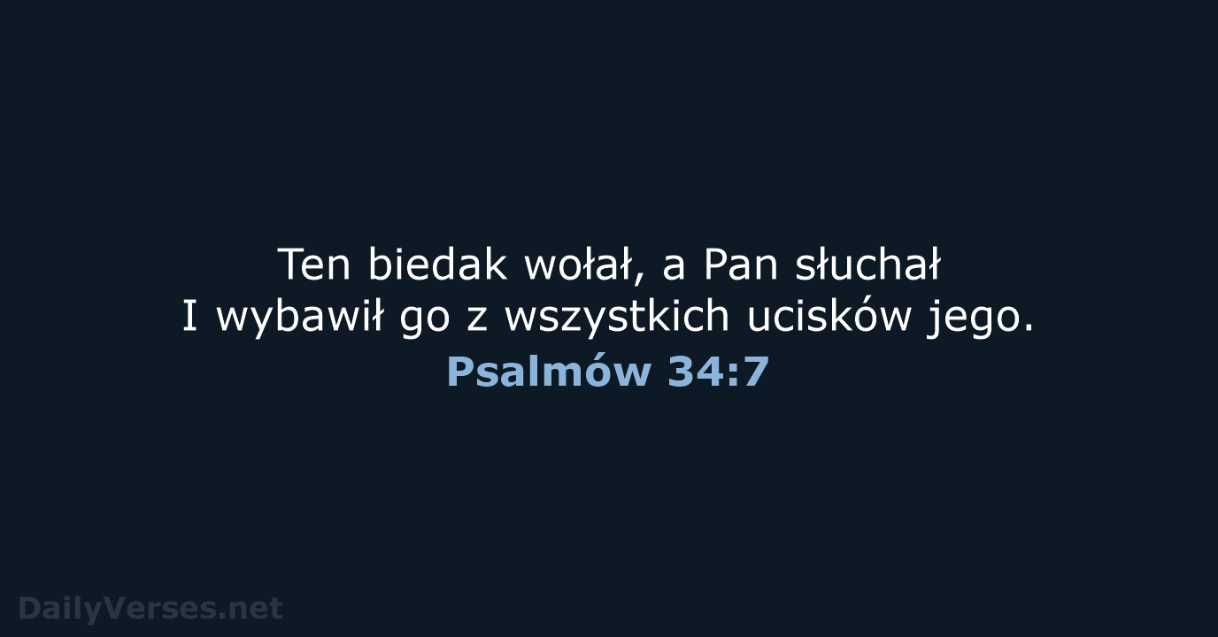 Psalmów 34:7 - BW1975