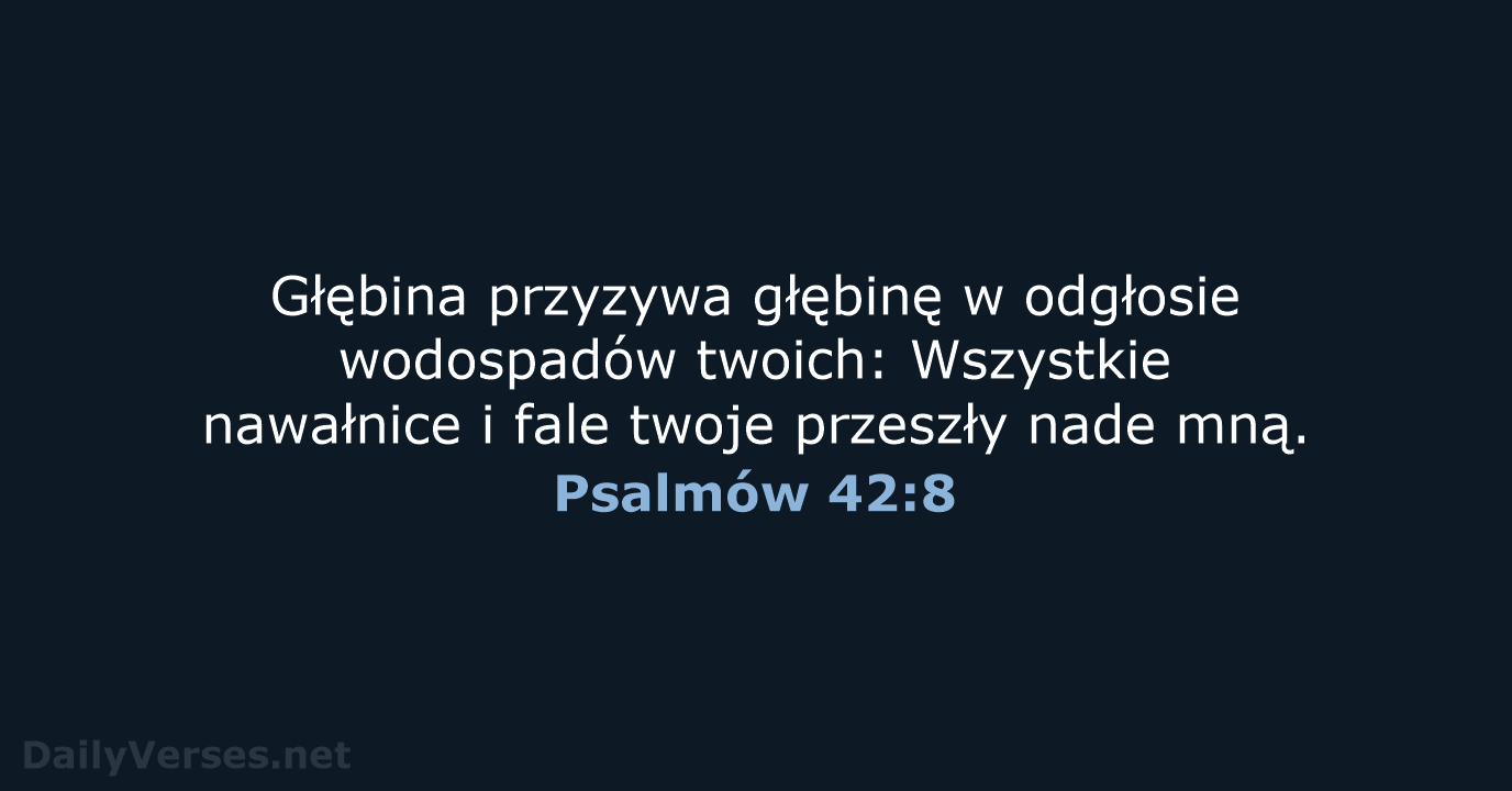 Psalmów 42:8 - BW1975