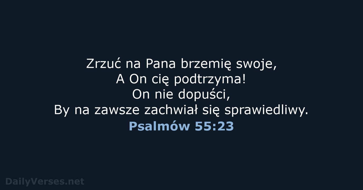 Psalmów 55:23 - BW1975