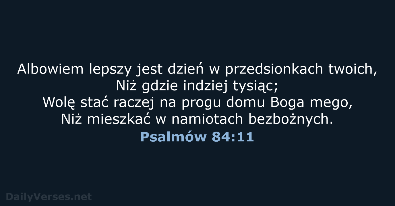 Psalmów 84:11 - BW1975