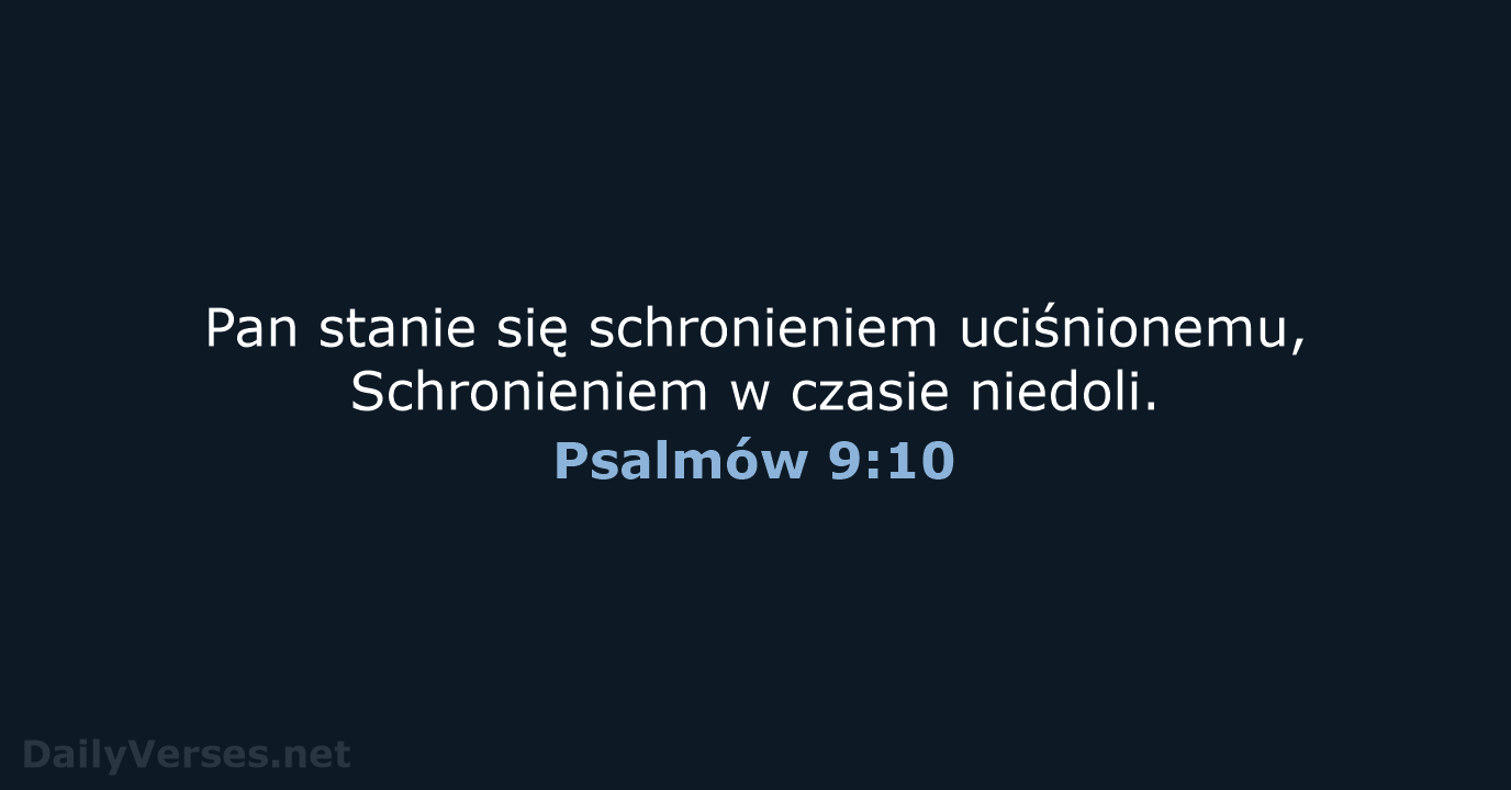 Psalmów 9:10 - BW1975