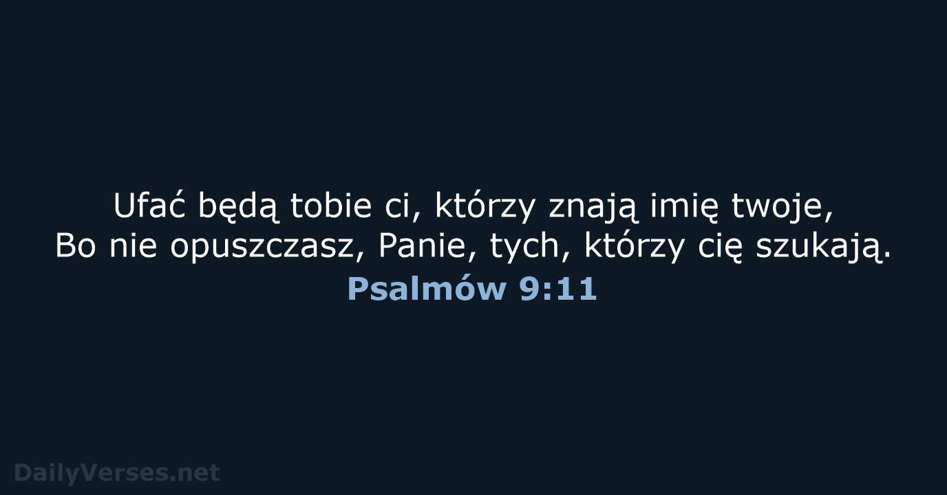 Psalmów 9:11 - BW1975