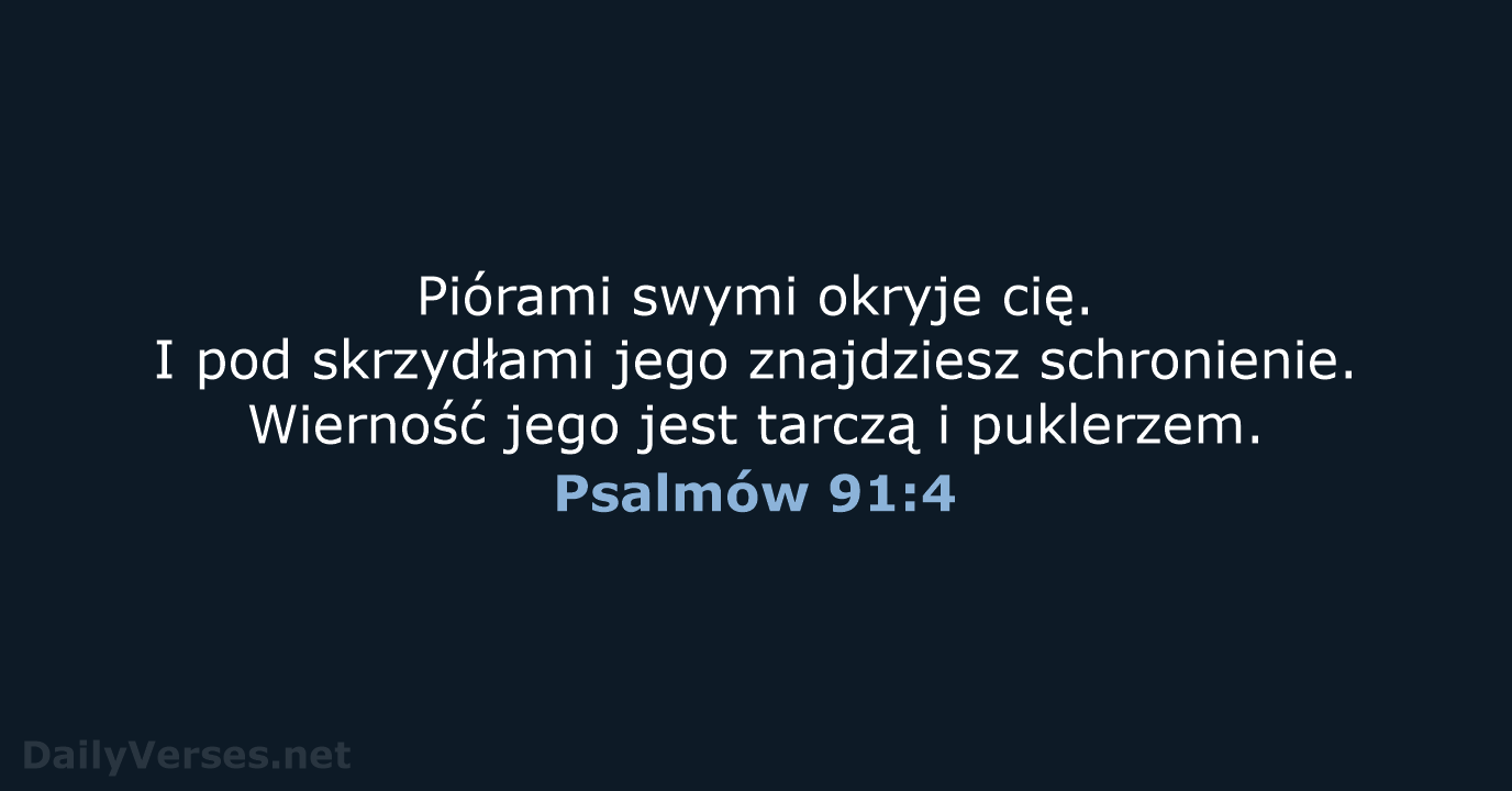 Psalmów 91:4 - BW1975