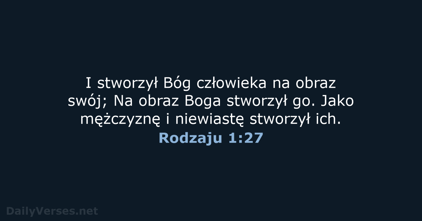 Rodzaju 1:27 - BW1975