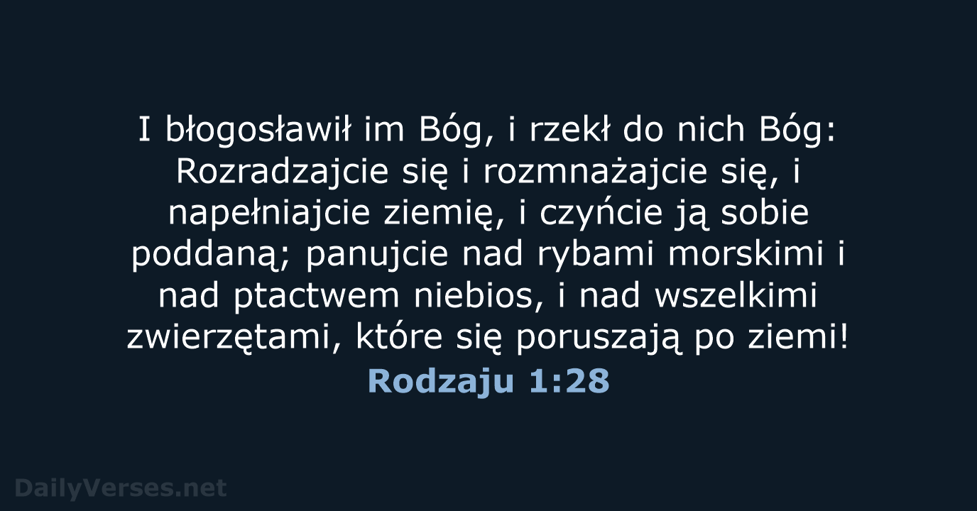 Rodzaju 1:28 - BW1975