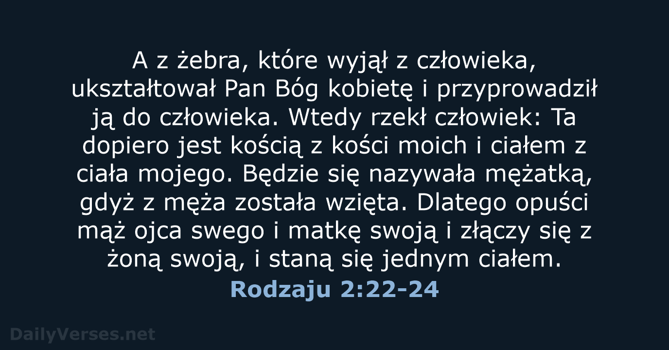 Rodzaju 2:22-24 - BW1975