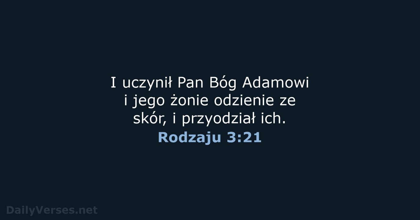 Rodzaju 3:21 - BW1975