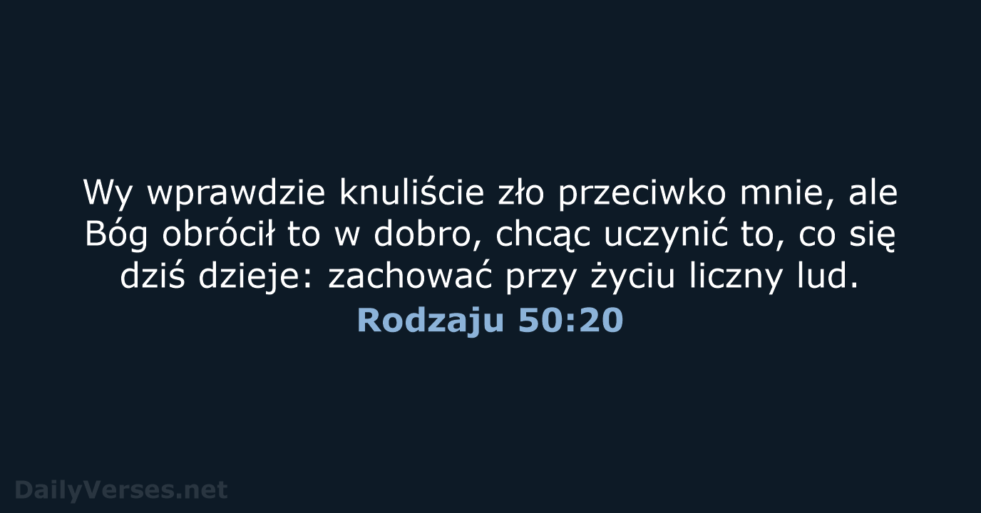 Rodzaju 50:20 - BW1975