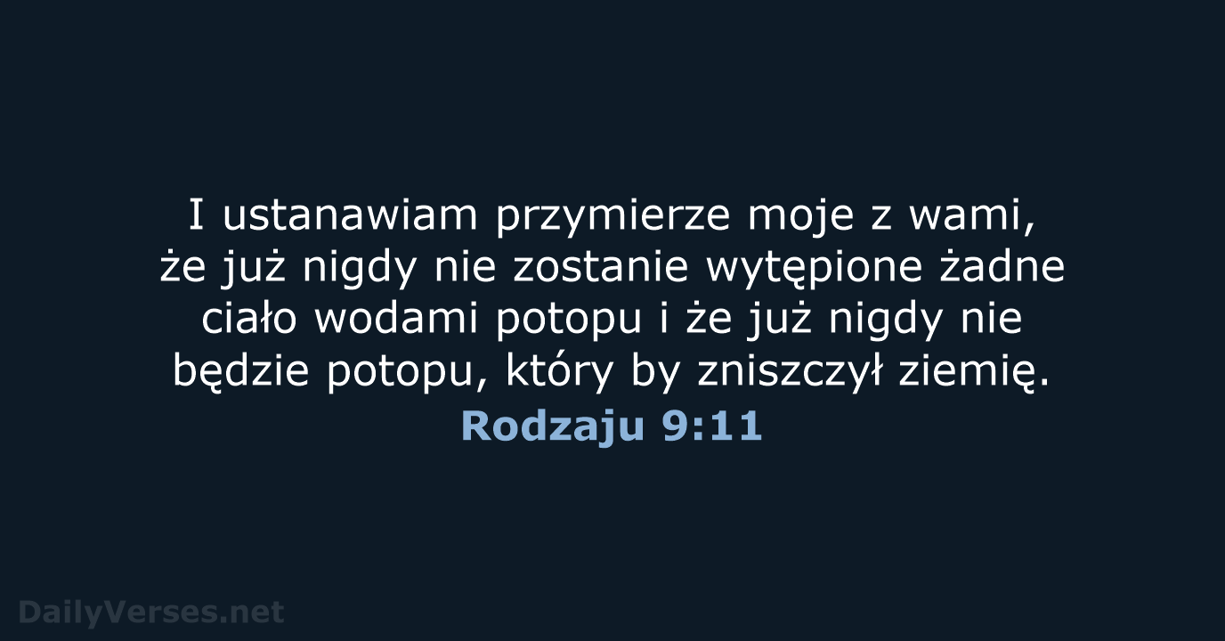 Rodzaju 9:11 - BW1975