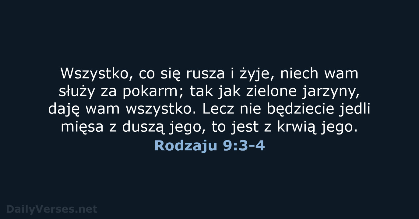 Rodzaju 9:3-4 - BW1975