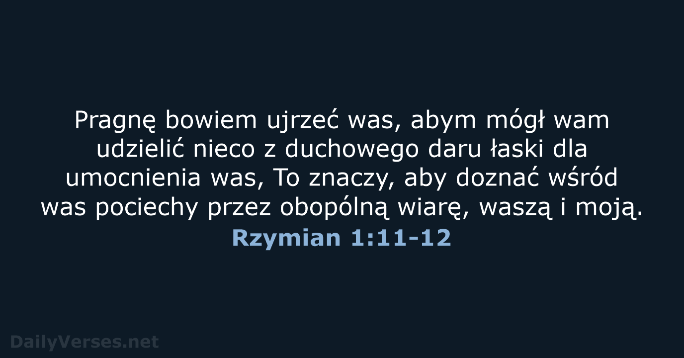 Rzymian 1:11-12 - BW1975