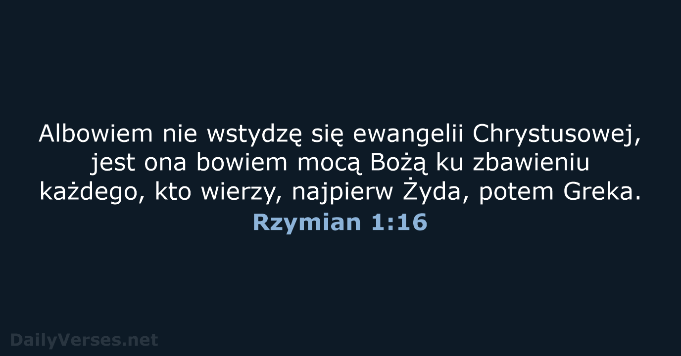 Rzymian 1:16 - BW1975