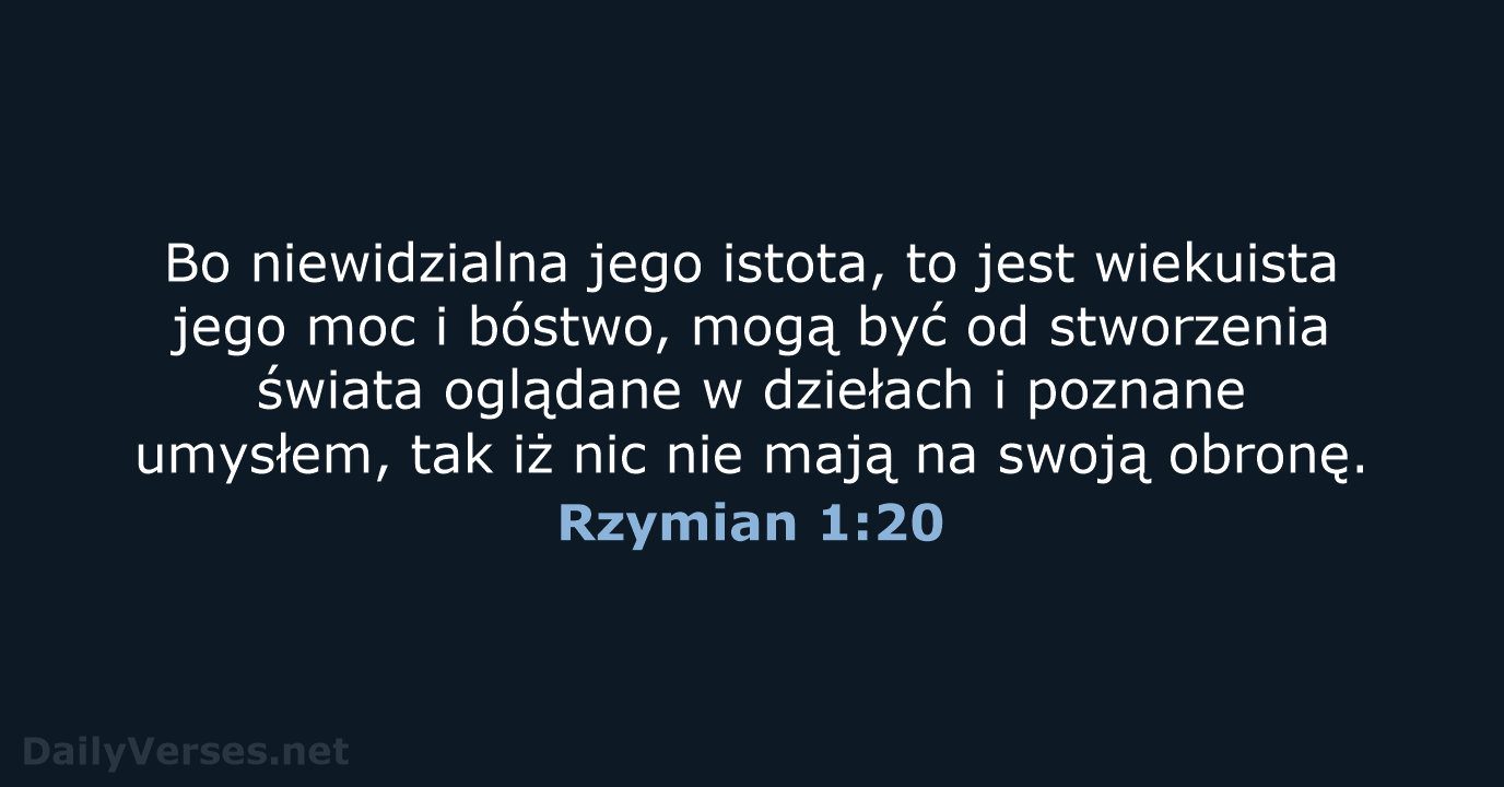 Rzymian 1:20 - BW1975