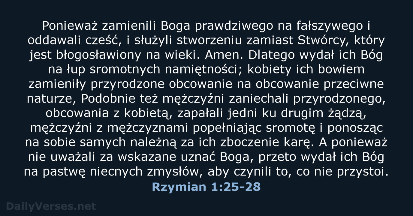 Rzymian 1:25-28 - BW1975