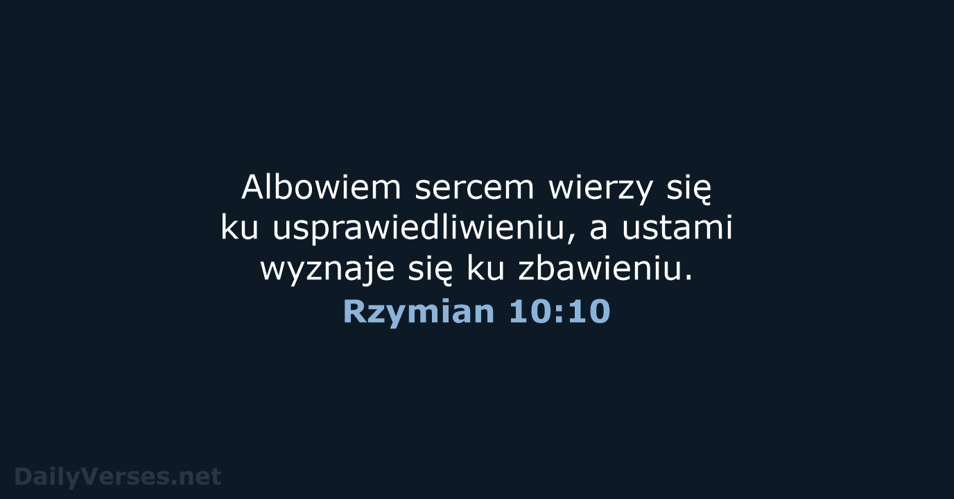 Rzymian 10:10 - BW1975