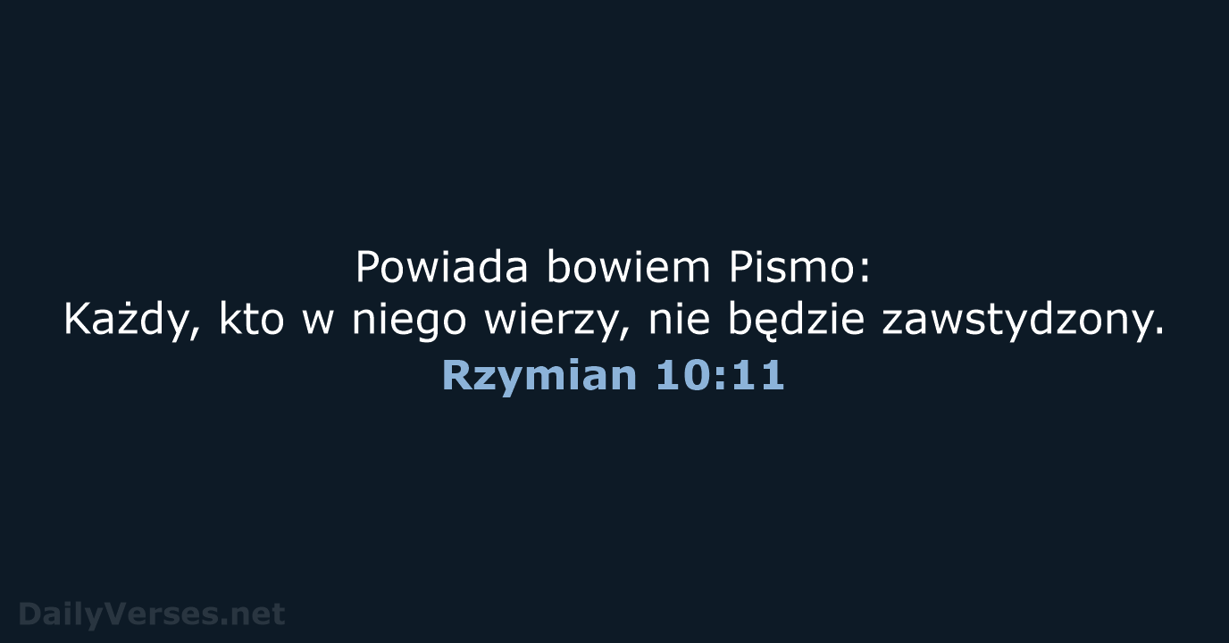 Rzymian 10:11 - BW1975