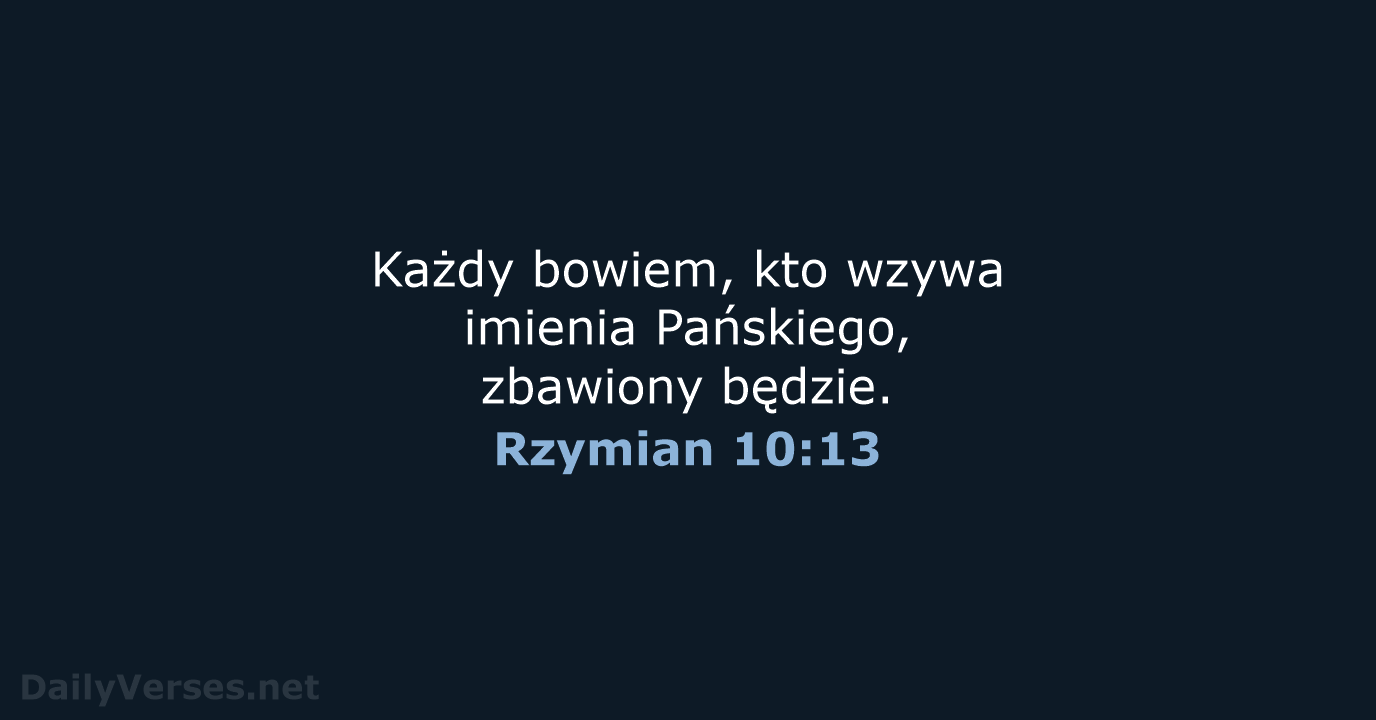 Rzymian 10:13 - BW1975