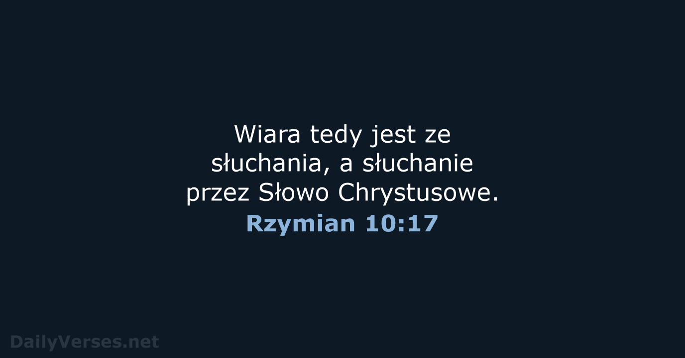 Rzymian 10:17 - BW1975