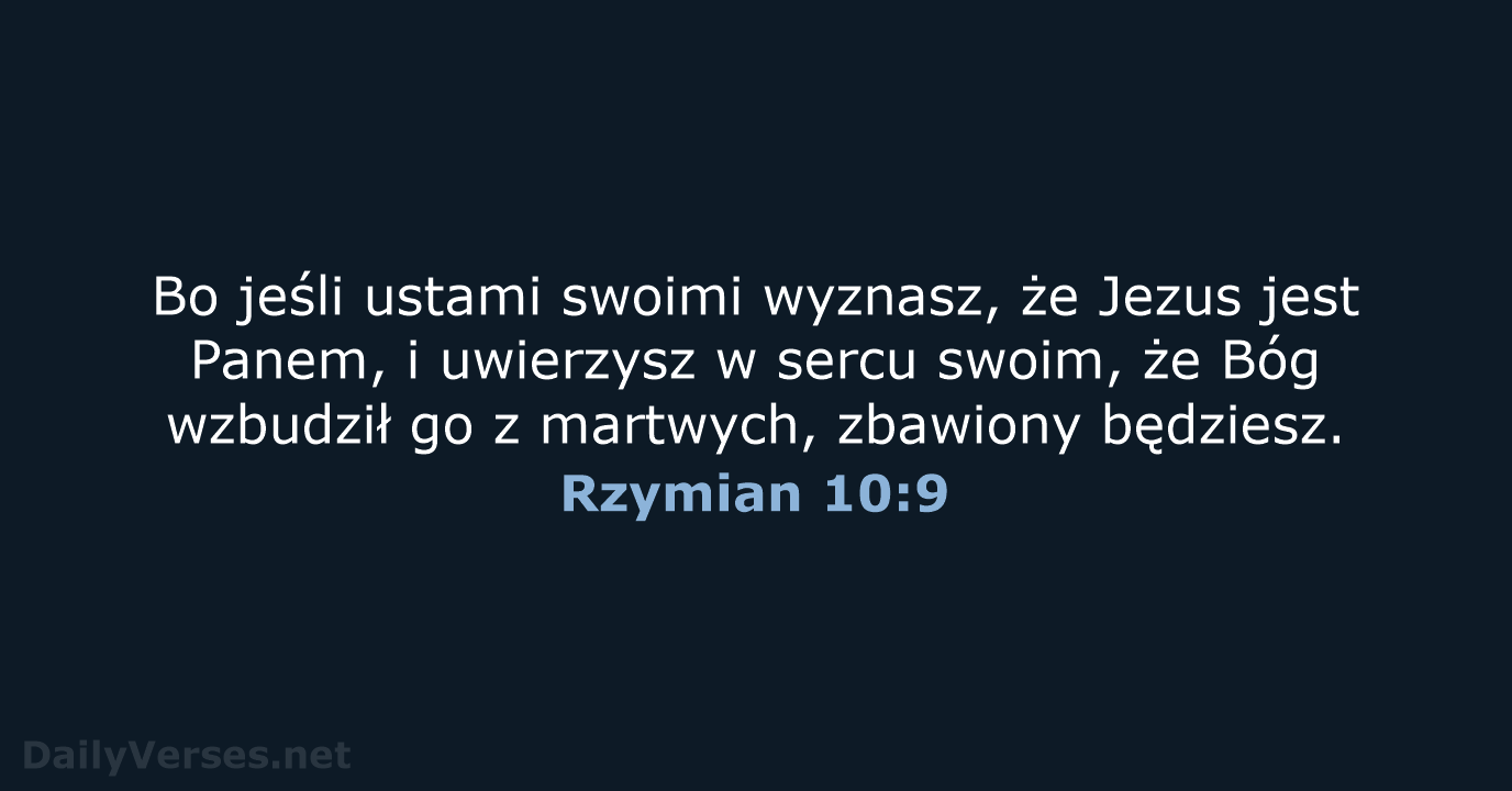 Rzymian 10:9 - BW1975