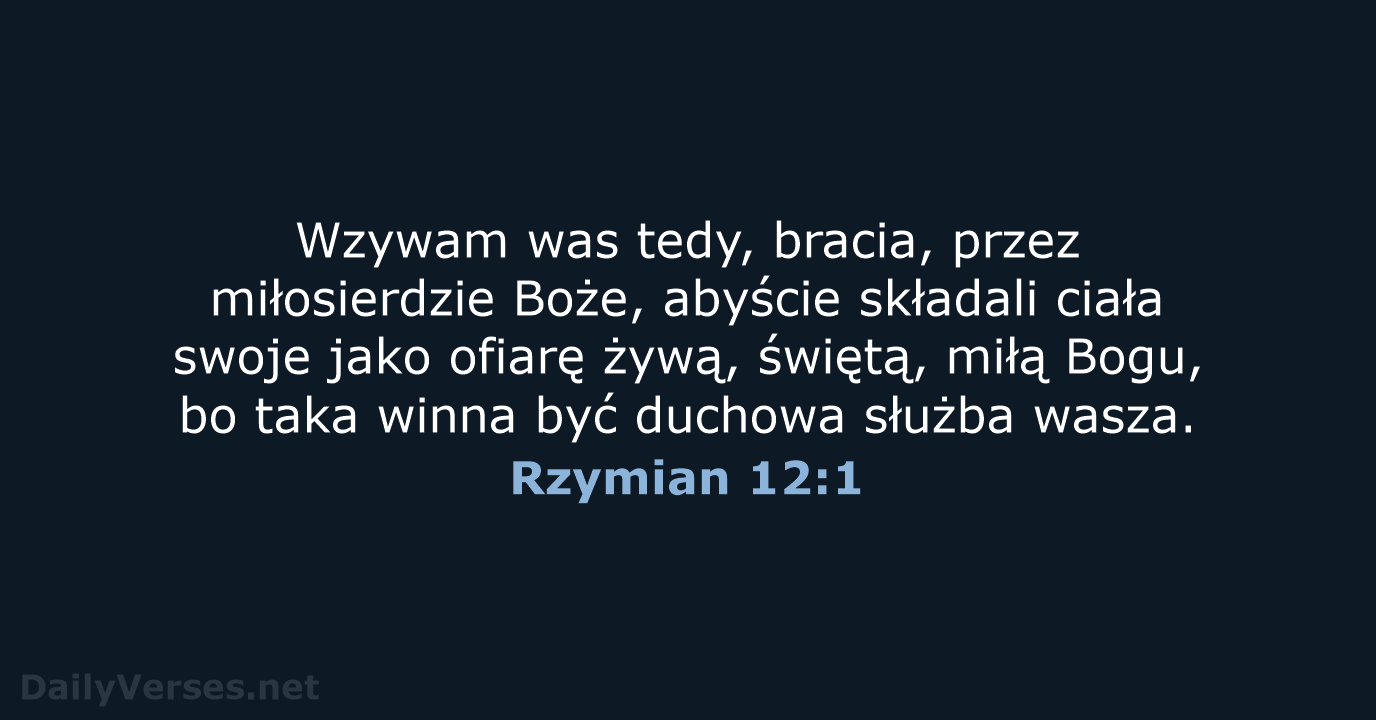 Rzymian 12:1 - BW1975