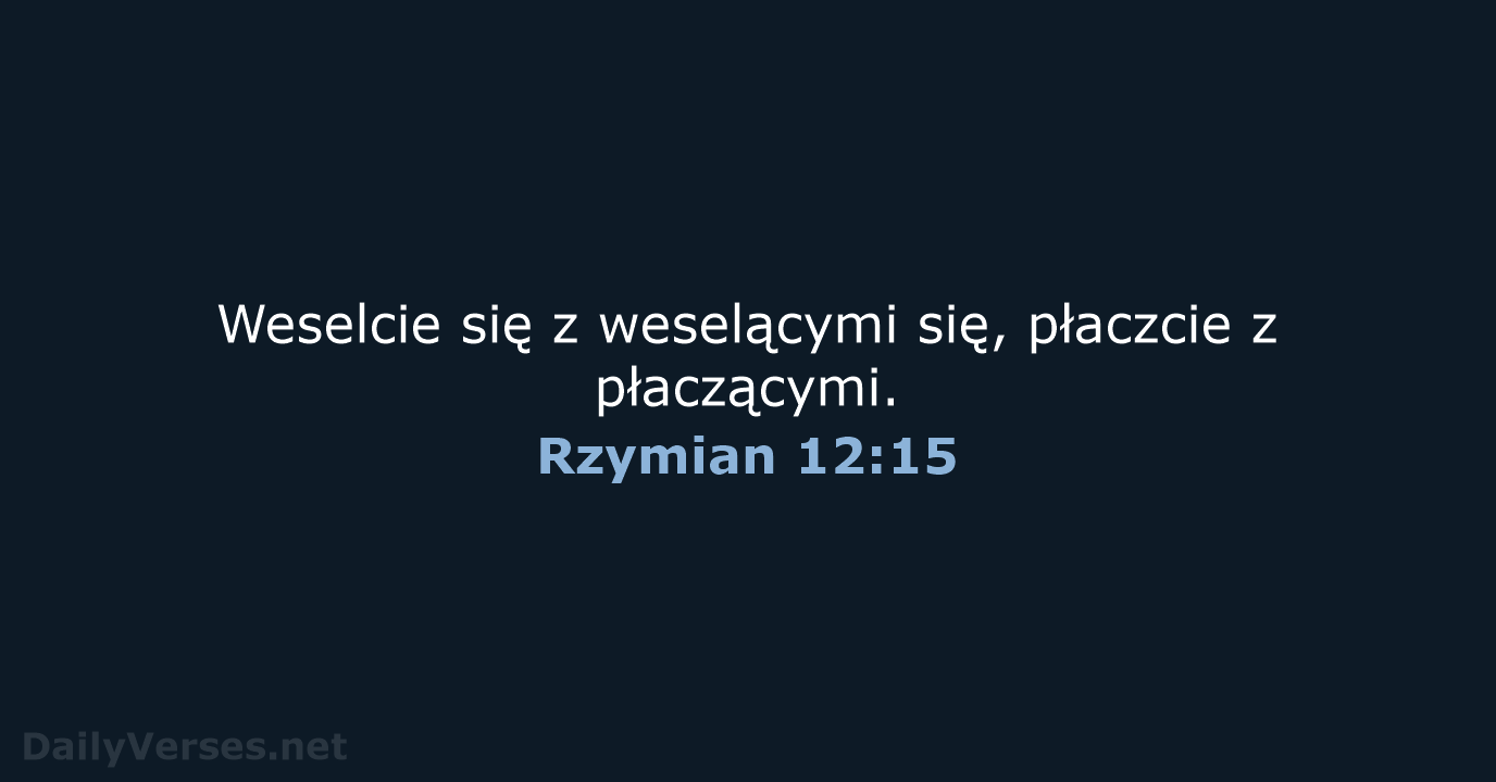 Rzymian 12:15 - BW1975