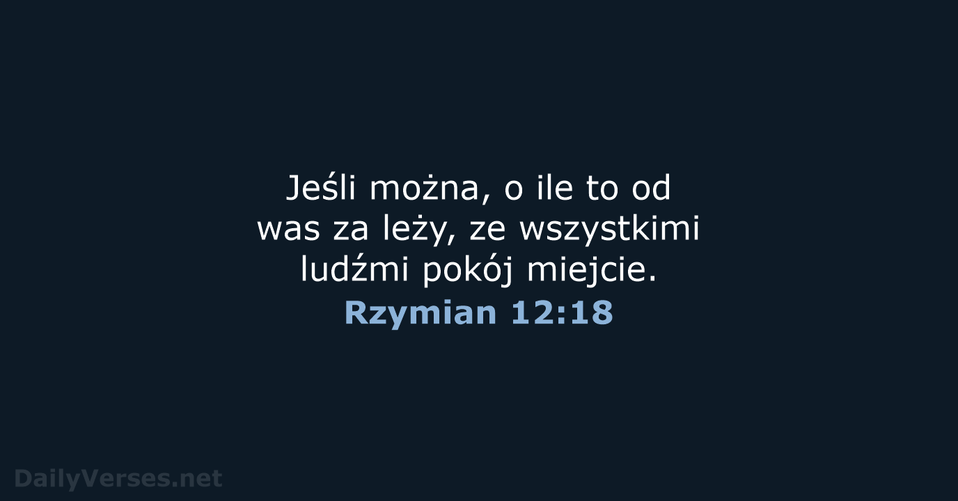 Rzymian 12:18 - BW1975