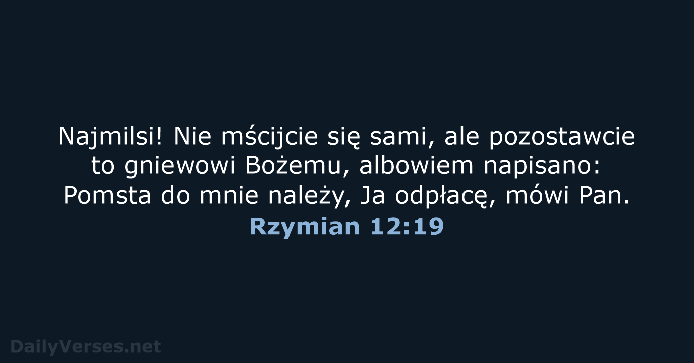 Rzymian 12:19 - BW1975