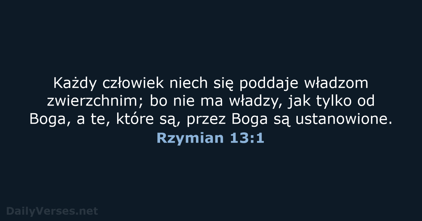 Rzymian 13:1 - BW1975